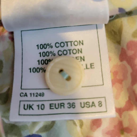 Laura Ashley Floral Dress W Pockets Size 8 - Picture 6 of 6